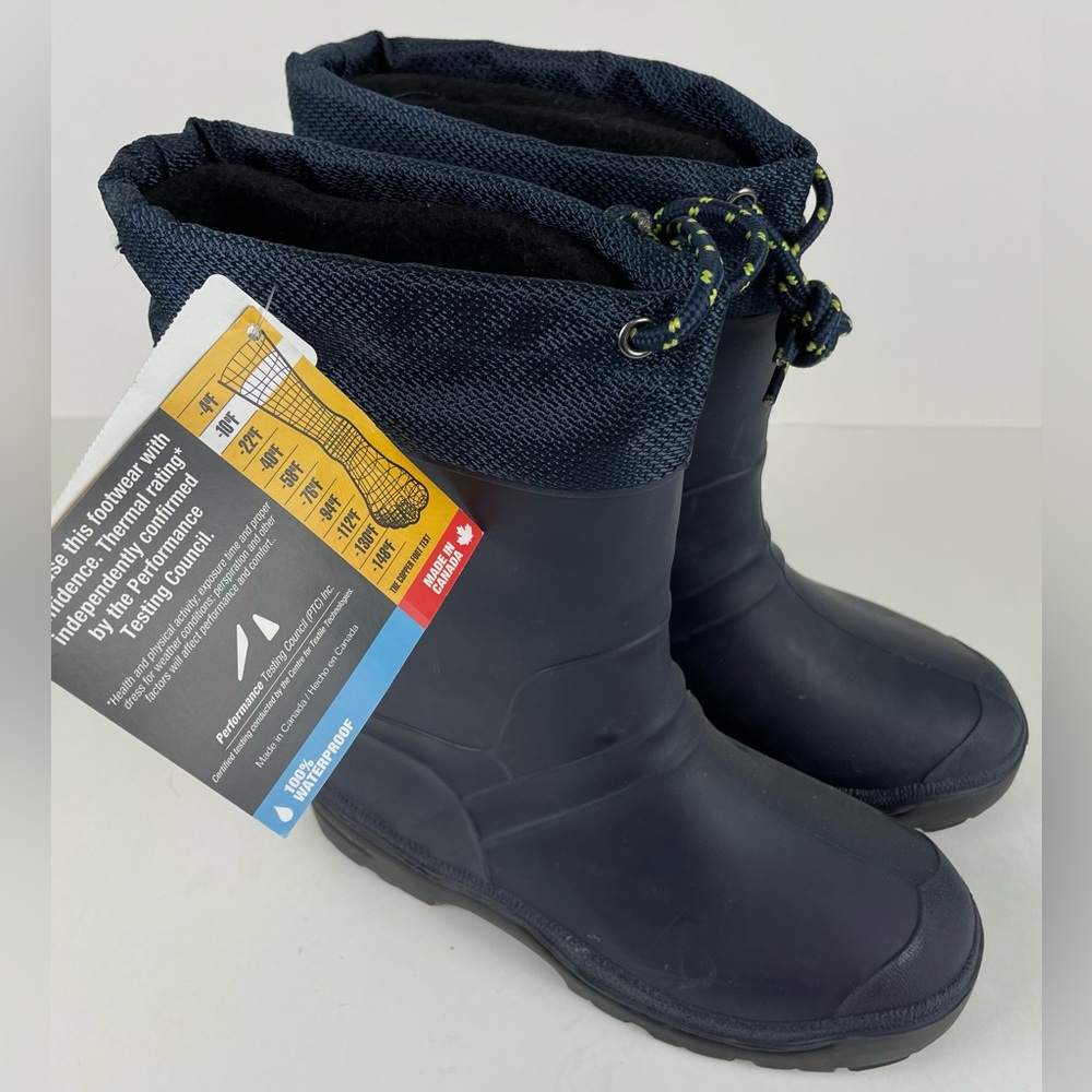 Snowmaster Made In Canada Waterproof Rain Boots Boys Size 4
